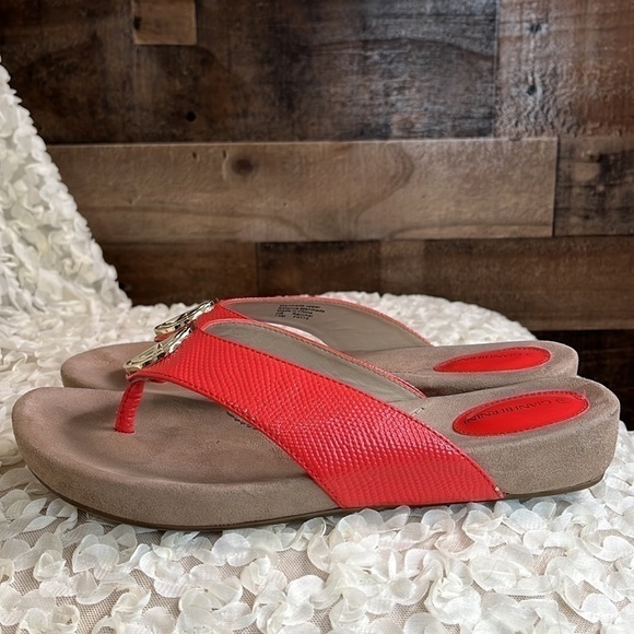 GIANI Bernini Coral/Orange SANDALS Size 7.5 - Picture 3 of 8